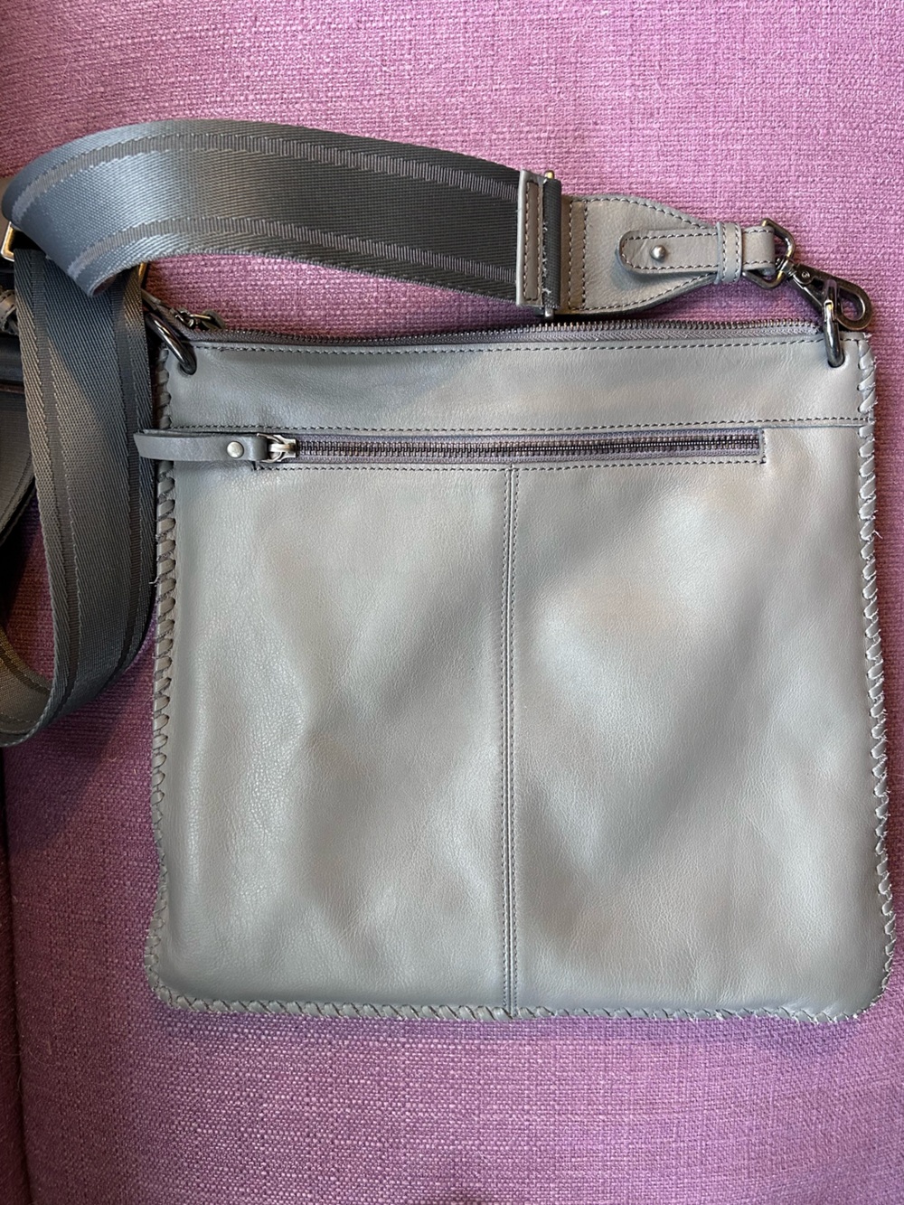 Leather Harbour 2nd Crossbody Bag in Gray